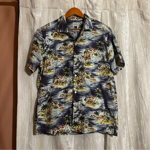 J. Crew 100% Cotton Shirting Hawaiian Printed Button Down Collared Shirt Men’s L